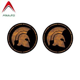 Autocollants Cercles De Guerrier Spartan 8cm X 8cm, 2 Pièces, Accessoires Réfléchissants, En Vinyle, Pour Opel, Nissan, Kia, Tiguan, Infiniti