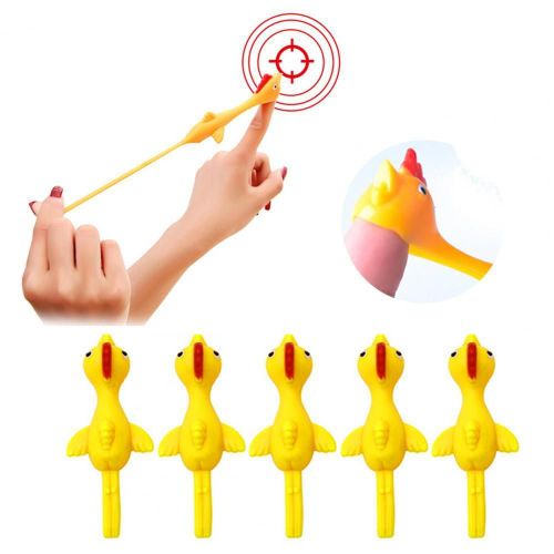 Catapultes De Turquie, Ensemble De Jouets Amusants, Poussin En Caoutchouc Souple, Fronde De Lancement, Poulet Jaune, Nouveau Jouet Étrange, Cadeau Pour Étudiant, Décompression, 5 Pièces