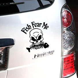 Autocollant Réfléchissant Fish Fearme Go, Étiquette Tête De Mort, Pour Voiture De Pêche Volkswagen Golf 6 Skoda Superb 2 Seat Ibiza Tiguan Opel