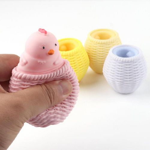 Jouet À Presser, Facile À Nettoyer, Décompression De Couleur Aléatoire, Anti Stress, Poussin Mou, Jouet Anti Stress Pour Adultes