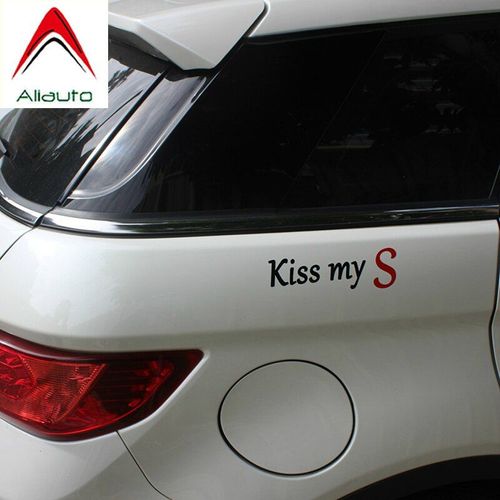 Autocollant De Voiture Drôle Kiss My S, Accessoires Pour Jaguar Ford Porsche Audi Bmw Mini Cooper R50 R52 R53 R56 R57 R58 R60