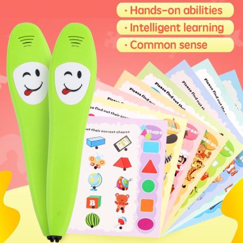 Cartes D'apprentissage Fruits Animaux Pour Enfants, 12 Pièces, Stylo De Lecture, Puzzle, Jouet Éducatif Précoce, Couleur Vive, Inoffensif, Riche Contenu, Super Cadeau