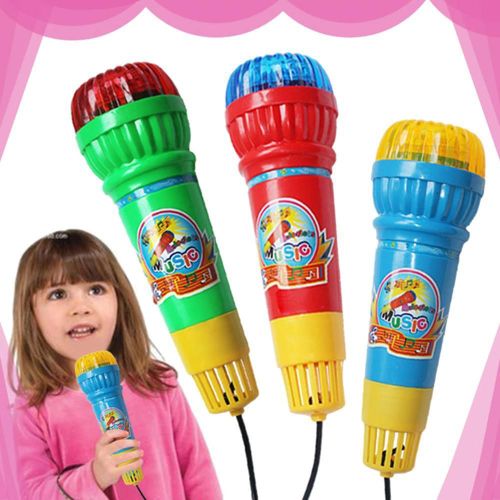 Jouets Musicaux Aléatoires Pour Enfants, 1 Pièce, Microphone À Écho, Changement De Voix, Jouet, Chanson De Fête D'anniversaire, Cadeau Pour Enfants, Chanson De Fête