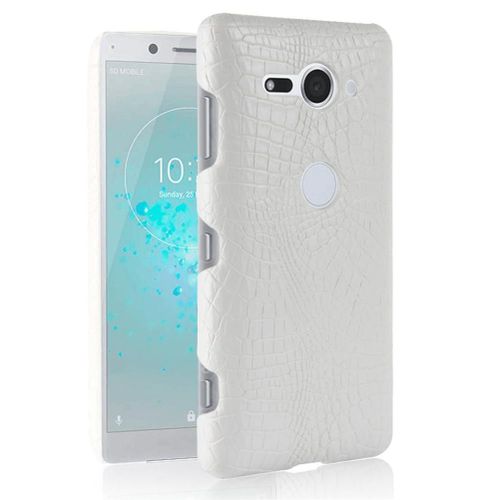 Classique Élégant Étui Pour Sony Xperia Xz2 Premium Anti Éraflure Mode Classique D'alligator Housse De Protection Compatibilité - Blanc