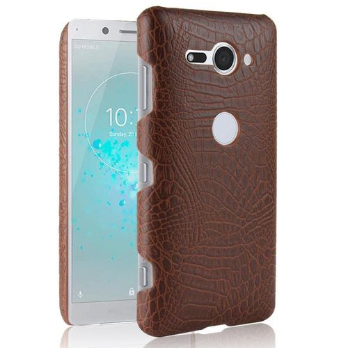 Classique Élégant Étui Pour Sony Xperia Xz2 Premium Anti Éraflure Mode Classique D'alligator Housse De Protection Compatibilité - Le Brun