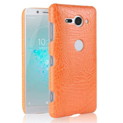 Classique Élégant Étui Pour Sony Xperia Xz2 Premium Anti Éraflure Mode Classique D'alligator Housse De Protection Compatibilité - Couleur Orange