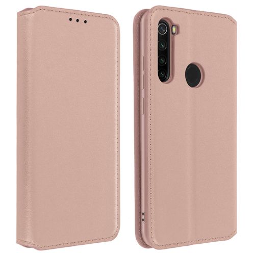 Étui Pour Xiaomi Redmi Note 8 Porte-Carte Support Clapet Magnétique Rose Gold