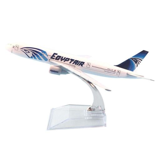 Avion De Simulation D'avion Pour Enfants, Jouet De Collection, Décoration Cadeau, 1/400, Air Égyptien B777, 16cm