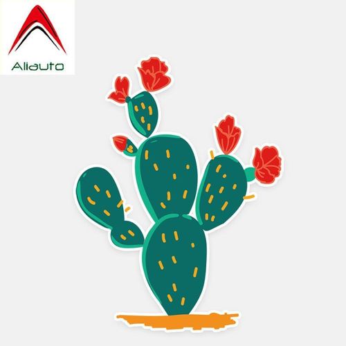 Autocollants De Voiture En Pvc, 16cm X 12cm, Beaux Accessoires De Fleurs De Cactus, Pour Lada Vesta Peugeot 307 Passat B5 Porsche