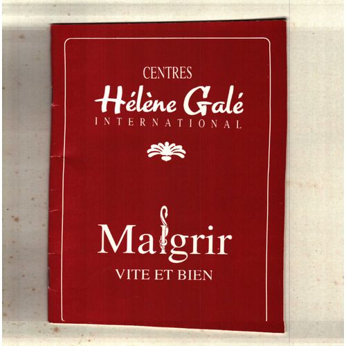 Maigrir Vite Et Bien Programme 1 Livret Rouge