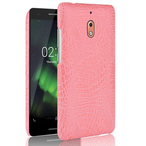 Classique Élégant Étui Pour Nokia 2.1 Compatibilité Mode Classique D'alligator Anti Éraflure Housse De Protection - Couleur Rose