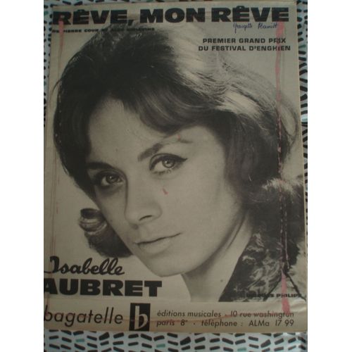 Isabelle Aubret Partition Reve Mon Reve De 1961.
