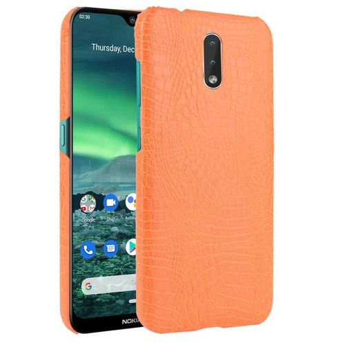 Classique Élégant Étui Pour Nokia 2.3 Compatibilité Anti Éraflure Housse De Protection Mode Classique D'alligator - Couleur Orange