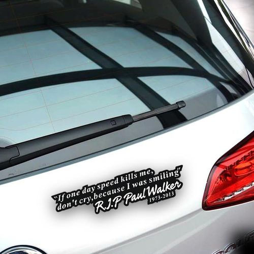 Décoration De Voiture Fast & Furious, Autocollant De Voiture Pour Cruze Volkswagen Skoda Hyundai Kia Lada, 7 Slogan De Paul Walker Forever