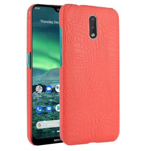 Classique Élégant Étui Pour Nokia 2.3 Compatibilité Anti Éraflure Housse De Protection Mode Classique D'alligator - Rouge