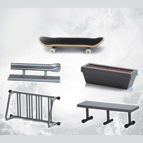 Mini Jouet De Skateboard, 4 Pièces, Accessoires De Scène De Skateboard Pour Mini Skateboard, Vélo, Scooter, Jouet Planche À Roulettes, Jeux De Sport Pour Enfants