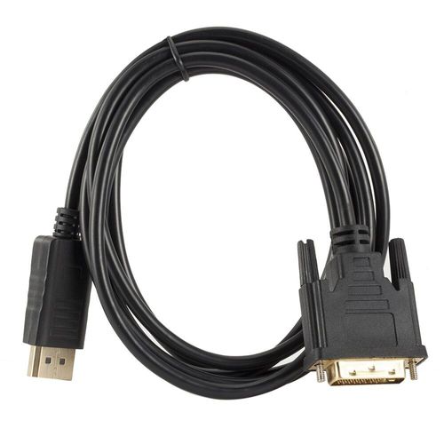 Adaptateur DisplayPort vers DVI, convertisseur Port d'affichage vers DVI, cordon mâle vers mâle, câble noir de 6 pieds, pour Lenovo Dell HP et autres marques