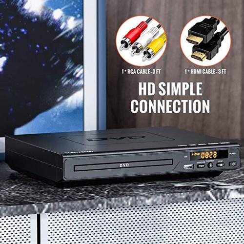 Lecteur Dvd Avec Câble Av Pour Télévision, Pour Plusieurs Régions, Avec Télécommande