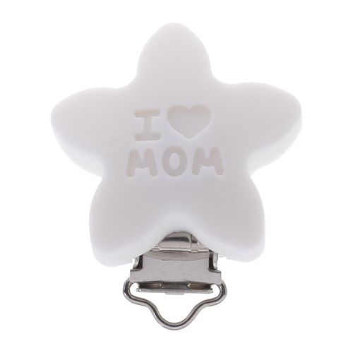 Attache tétine en Silicone en forme d'étoile pour bébé, anneau de dentition en forme d'étoile, porte serviettes Anti chute, jouets mignons