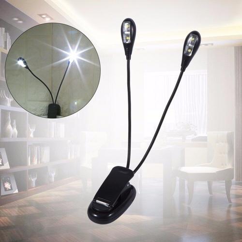 Lampe De Table Flexible 2 Bras Avec Clip Sur La Lampe De Bureau 4, Lampe De Table Flexible Pour La Lecture Des Livres Lampe Pour Tablette Lampe De Lecture De Haute Qualité