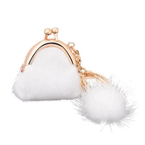 Mini Porte Monnaie Unique Pour Femmes, Pompon Lapin Boule De Fourrure, Porte Monnaie En Peluche, Sacs Pour Filles, Charme, Portefeuille