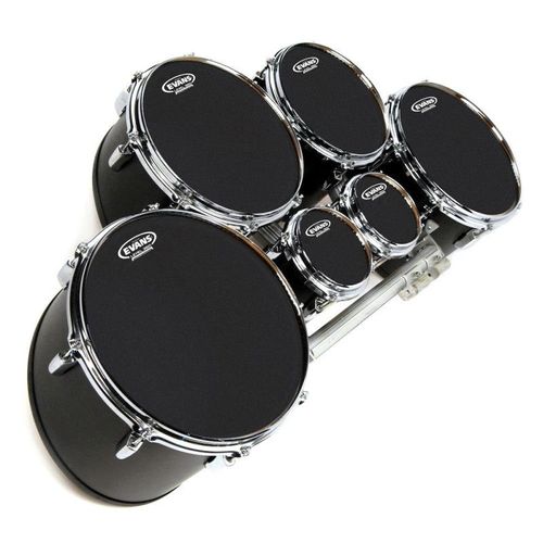Evans Tt10mxb - Peau Ténor Fanfare Noire Mx, 10 Pouces