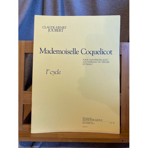 C.-H. Joubert Mademoiselle Coquelicot Saxophone Piano Partition Éditions Leduc
