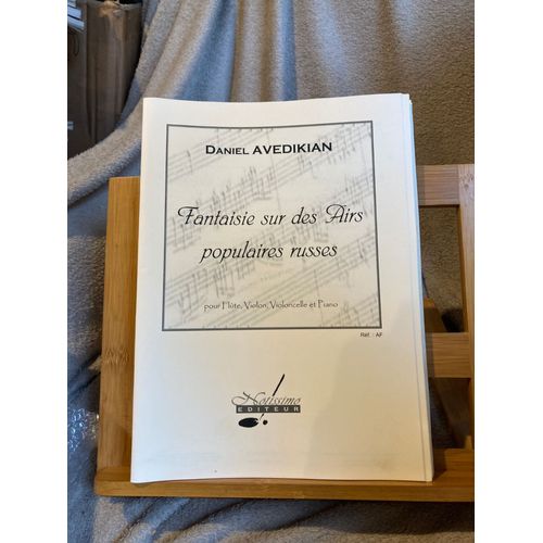 Avedikian Fantaisie Sur Des Airs Populaires Russes Partition Flûte Violon Violoncelle Piano Notissimo