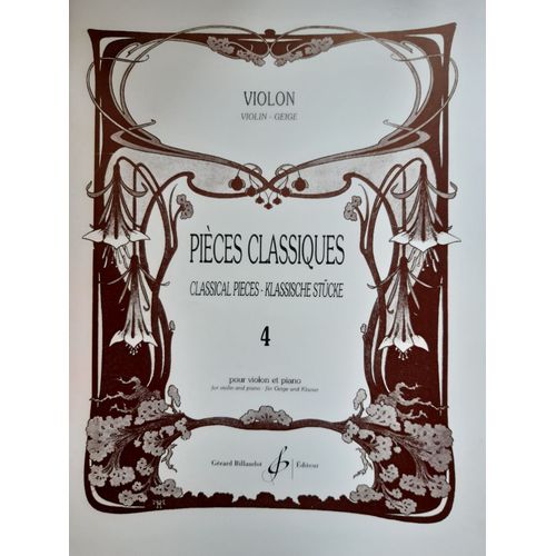 Pièces Classiques Pour Violon Et Piano Volume 4
