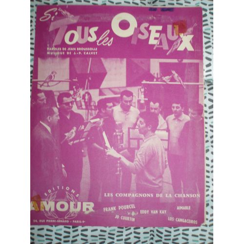 Les Compagnons De La Chanson Partition / Tous Les Oiseaux De 1961.