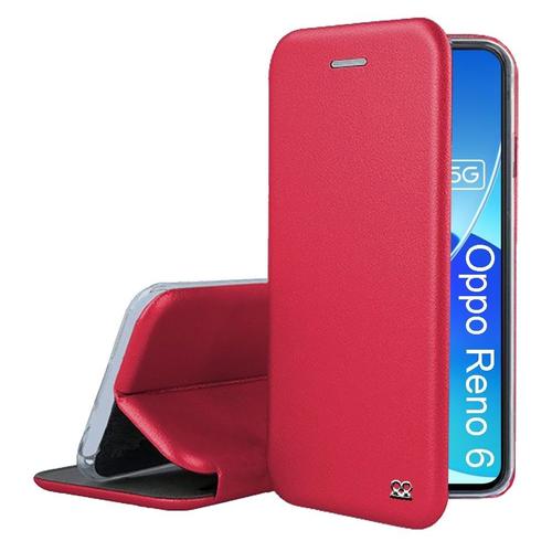 Etui Ibroz Oppo Reno 6 Cuir Rouge