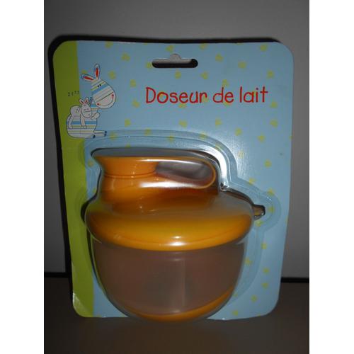 Doseur De Lait 3 Compartiments Pour Bébé 1 Couvercle Et 3 Compartiments Orange