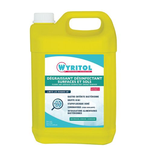 Désinfectant dégraissant surface et sol Wyritol 5L