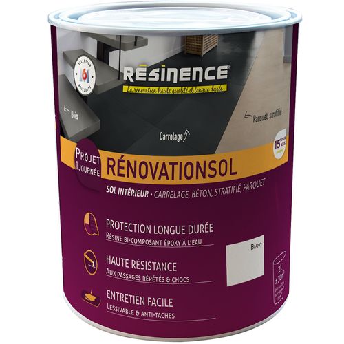 Résine de rénovation sol Résinence blanc 2L