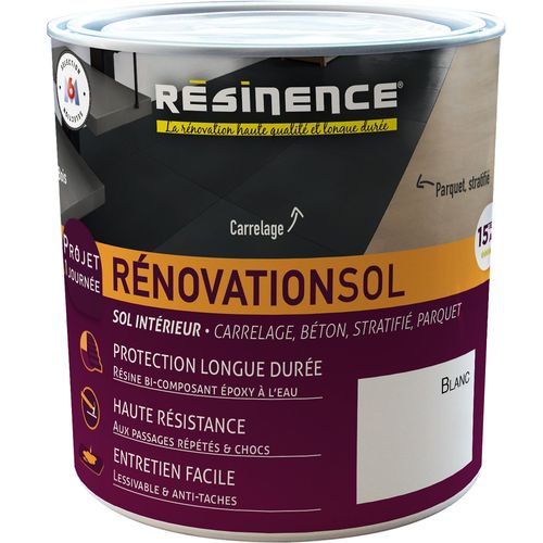Résine de rénovation sol Résinence blanc 300ml