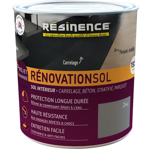 Résine de rénovation sol Résinence zinc 300ml