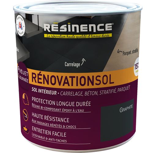 Résine de rénovation sol Résinence graphite 300mL