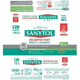 Sanytol - Lingettes Désinfectantes Multi-usages Eucalyptus