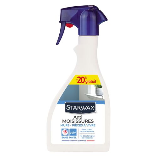 Anti-moisissures murs et pièces à vivre Starwax 500ml +20% gratuit