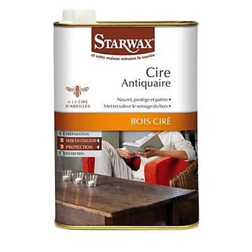 Cire antiquaire liquide bois ciré chêne moyen Starwax 500ml