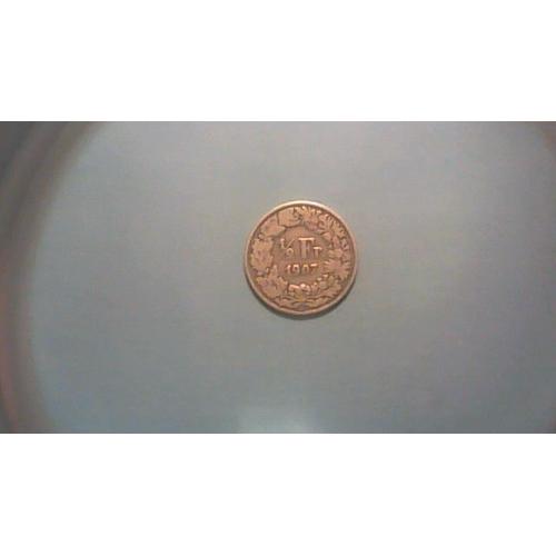 Suisse,1/2 Franc Argent 1907 B