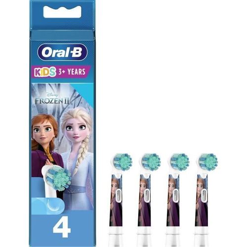 ORAL-B 80352086 - BROSSETTES DE RECHANGE DISNEY LA REINE DES NEIGES 2 - POUR BROSSE A DENTS ELECTRIQUE ORAL-B KIDS - LOT DE 4