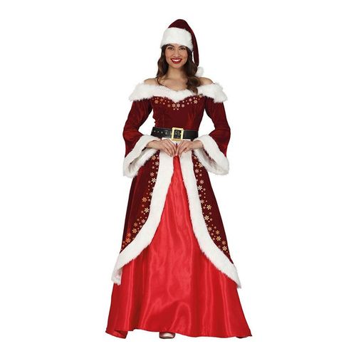 Déguisement Père Noël Avec Robe Longue Femme (Taille S)
