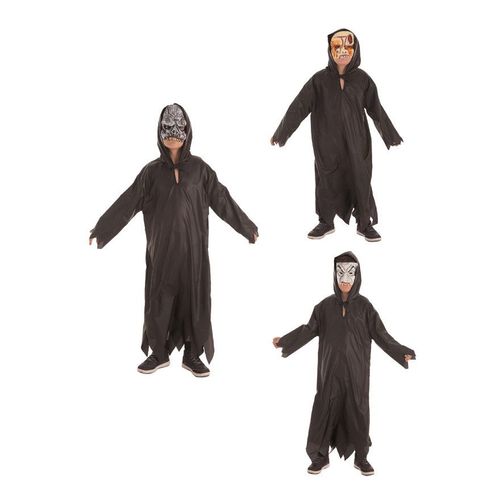 Costume Avec Tunique Et Masque D'horreur En 3 Mod?Les Assortis Pour Enfants (Taille 7-9a)