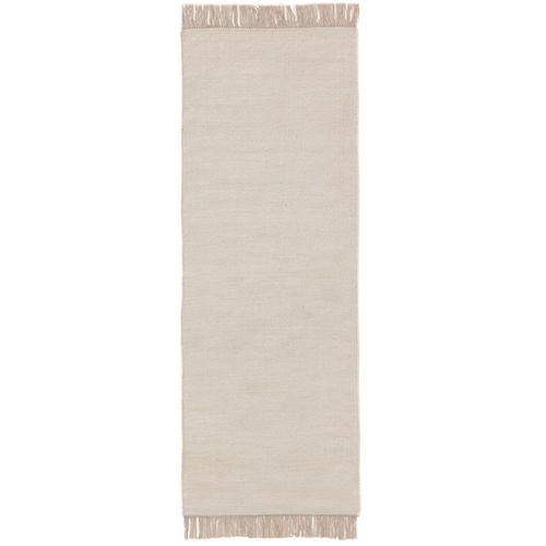 Tapis Poil Ras Liv Crème 80x250 Cm - Tapis Poil Court Design Moderne Pour Salon