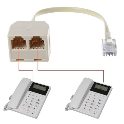 Répartiteur de téléphone RJ11 6P4C 1 mâle à 2 femelles, adaptateur RJ11 à séparateur RJ11