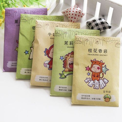 Sac En Sachet De Parfum De Maison 6x9cm, Grain Naturel, Parfumé De Garde Robe, Désodorisant, Paquet Imprimé Coloré, 12 Saveurs