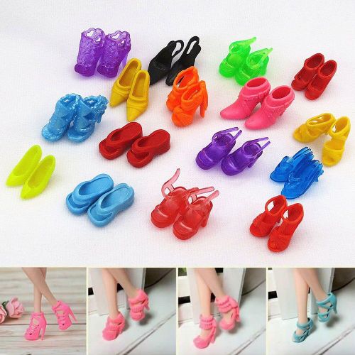 Poupée Chaussures À Talons, 40 Paires, Jouets Pour Enfants, Mélange De Couleurs, Styles Multiples, Accessoires De Robe, Mini Bricolage