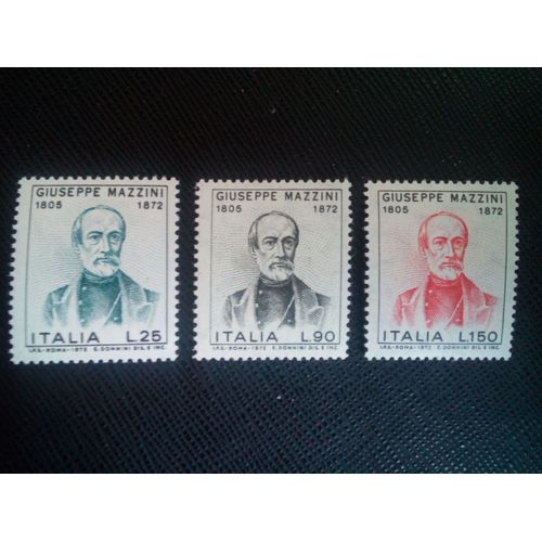 Timbre Italie Yt 1093 A 1095 Séries: Giuseppe Mazzini 1972 ( 81005 )