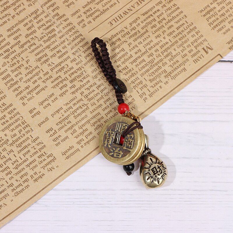 Porte Cls Porte Monnaie En Laiton, Pendentif Fait  La Main... - 2